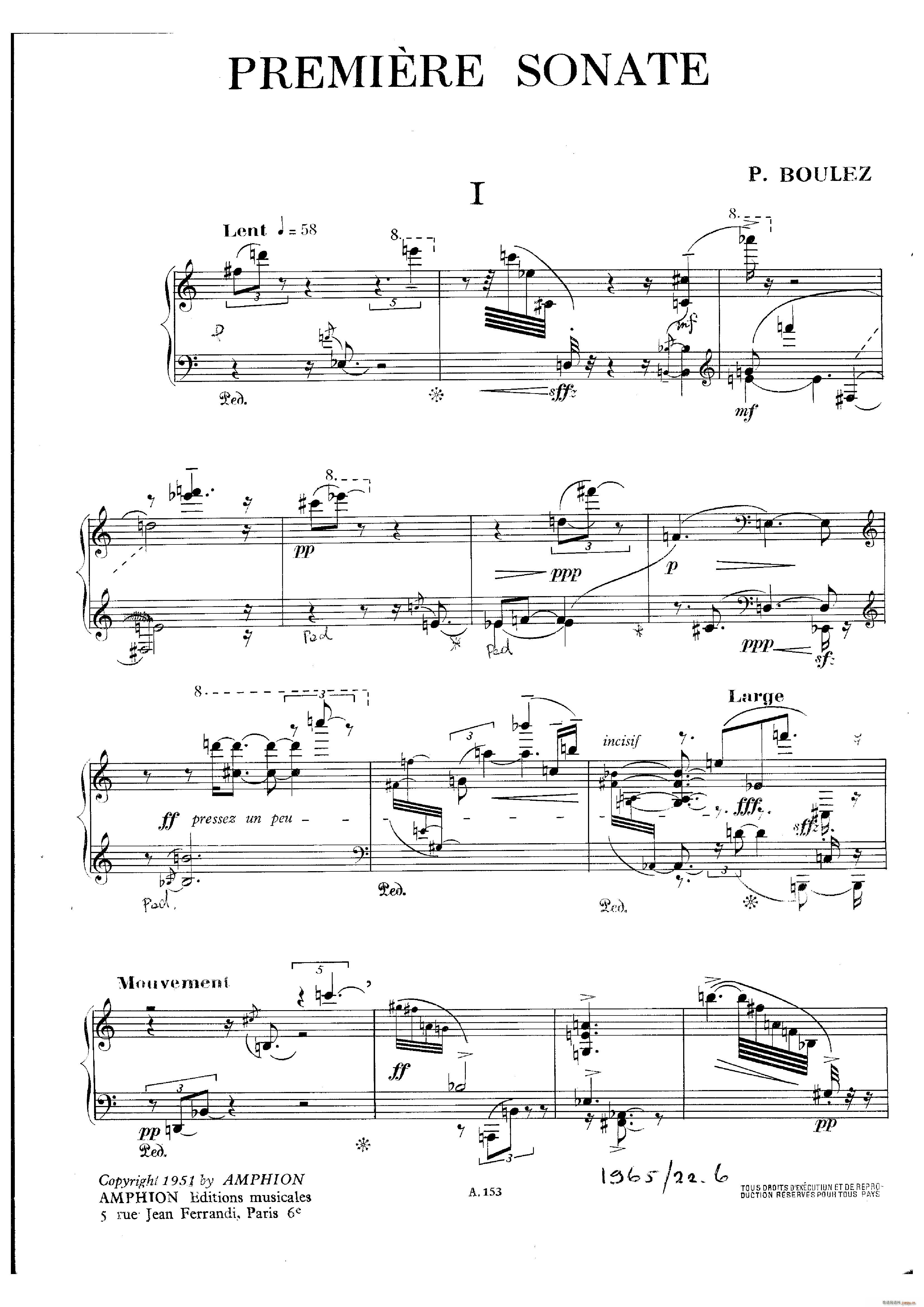 Boulez Sonate no 1 1(V)1