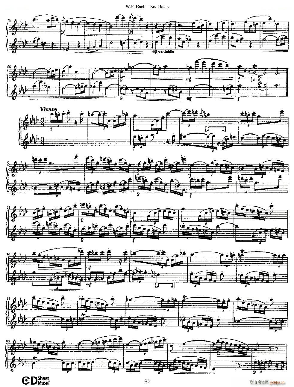 Six Duets ֮ ׶ྚ(x) ~(V)1