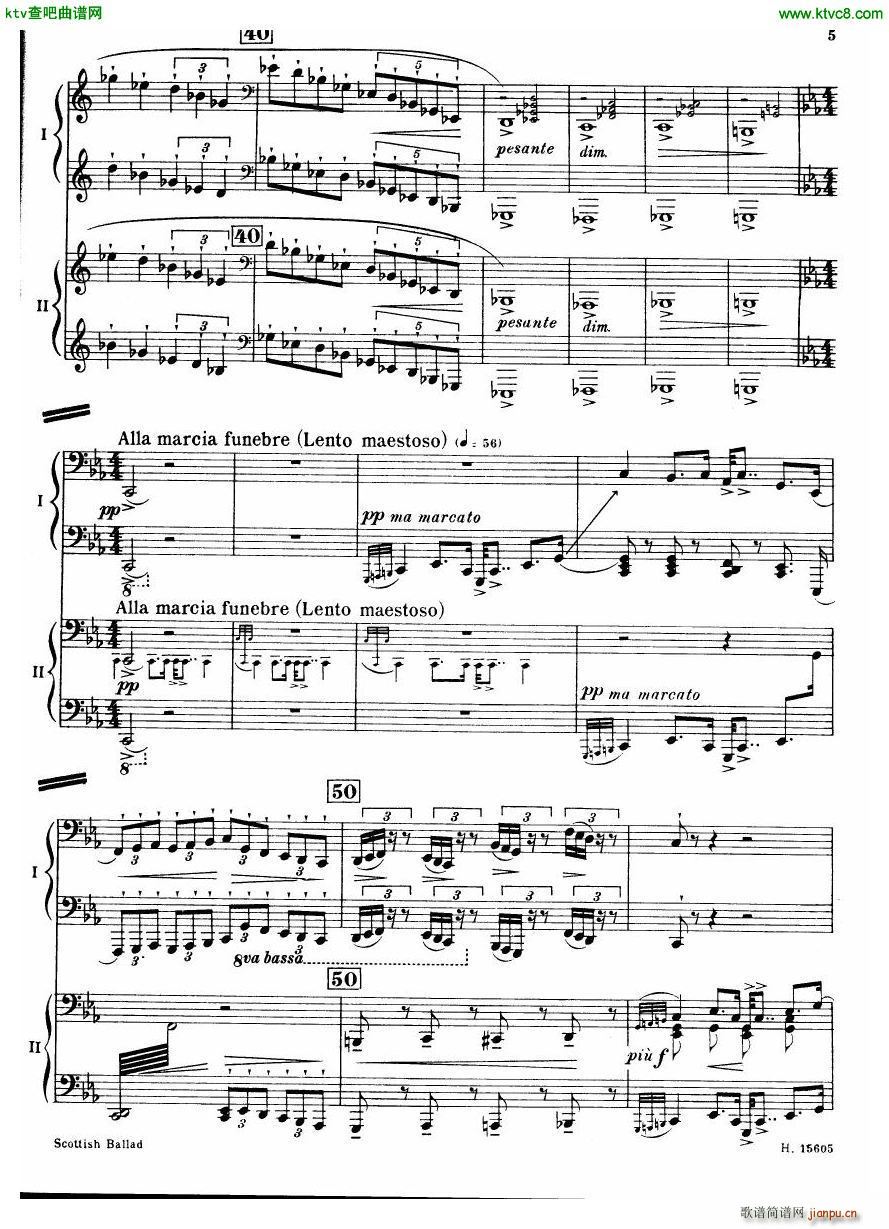 Britten Scottish Ballad op 26 arr for 2 pianos(V)6