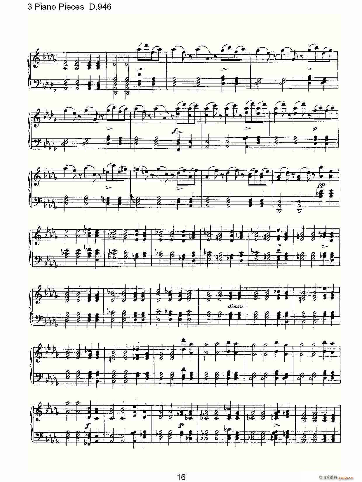 3 Piano Pieces D.946(V)16