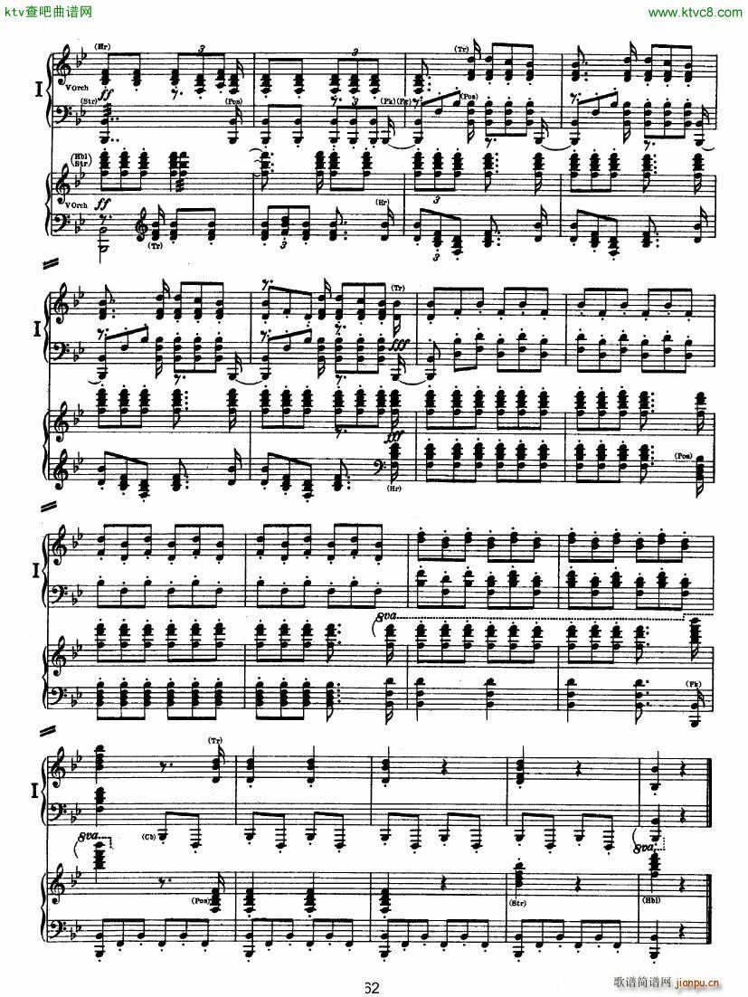 Bruckner Symphony No 4 4 hands arr (V)11