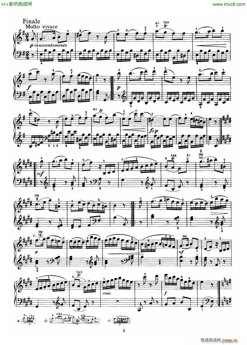 Haydn Piano Sonata No 34 In E(V)8