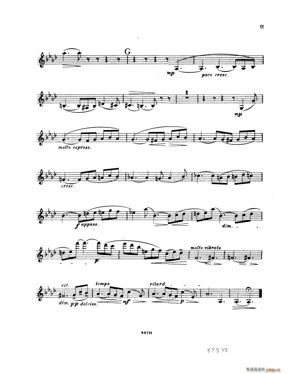 Bowen Suite for violin and piano violin part(V)11