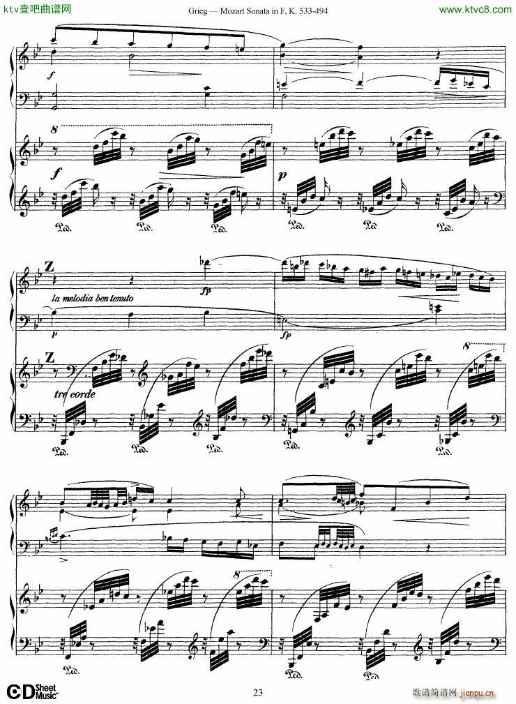 Grieg Sonata K 533 Mozart 2nd Piano Grieg(V)23
