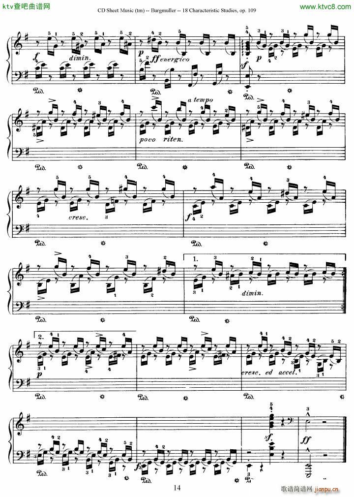 Burgmuller 18 characteristic studies op109(V)14