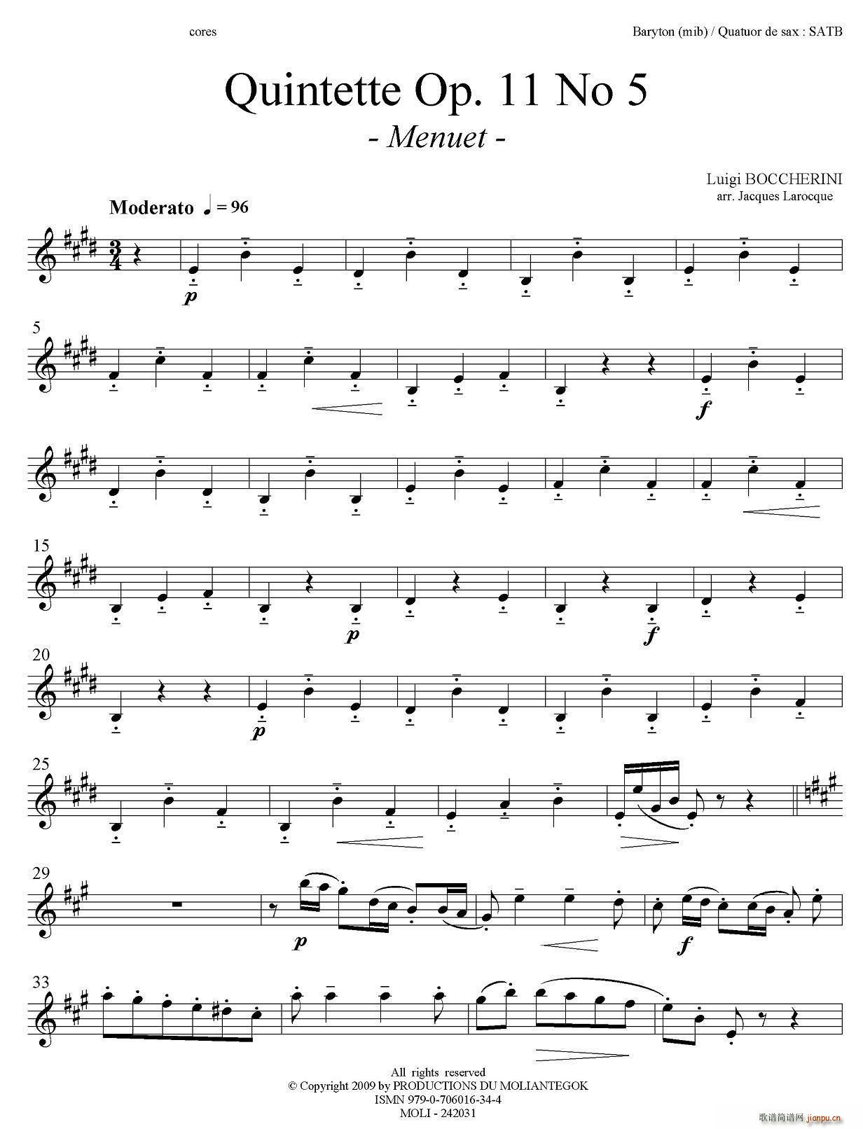 Quintette Op 11 No 5 (V)3
