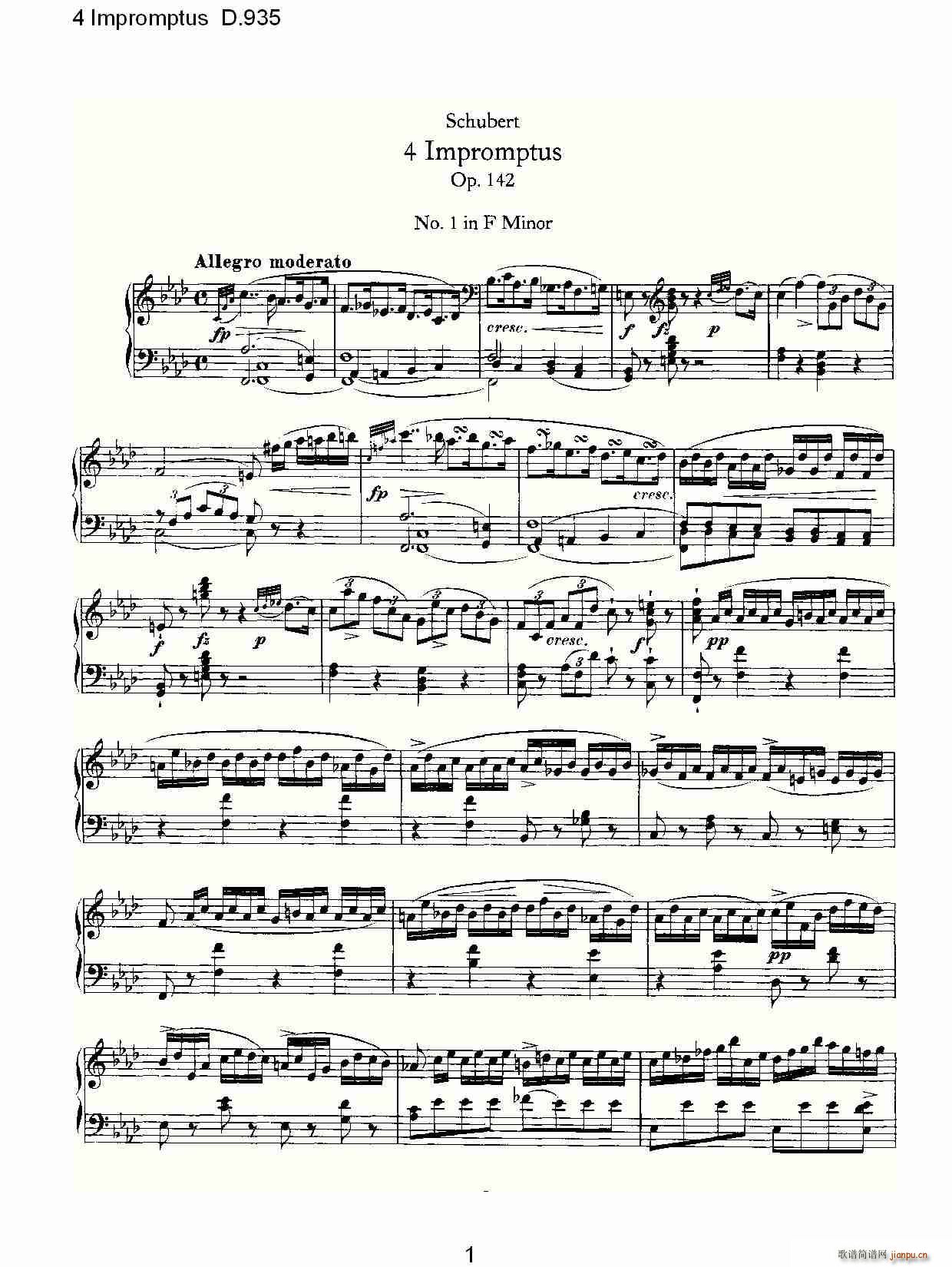 4 Impromptus D.935(ʮּ)1