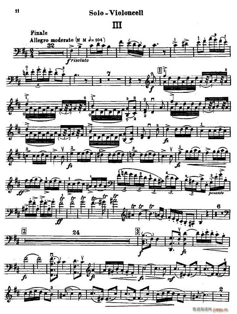 CELLO CONCERTO in B minor(V)11