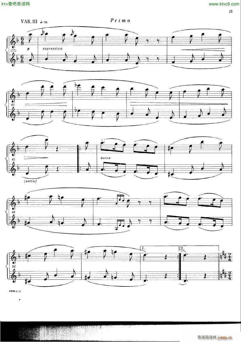 Chopin ekier variations in D(V)13