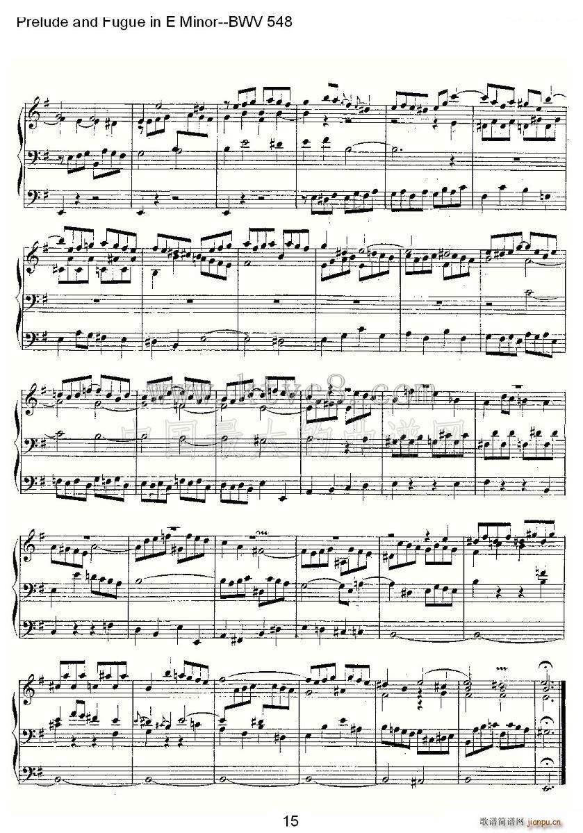 Prelude and Fugue in E Minor BWV 548 L(fng)V(ʮּ)15