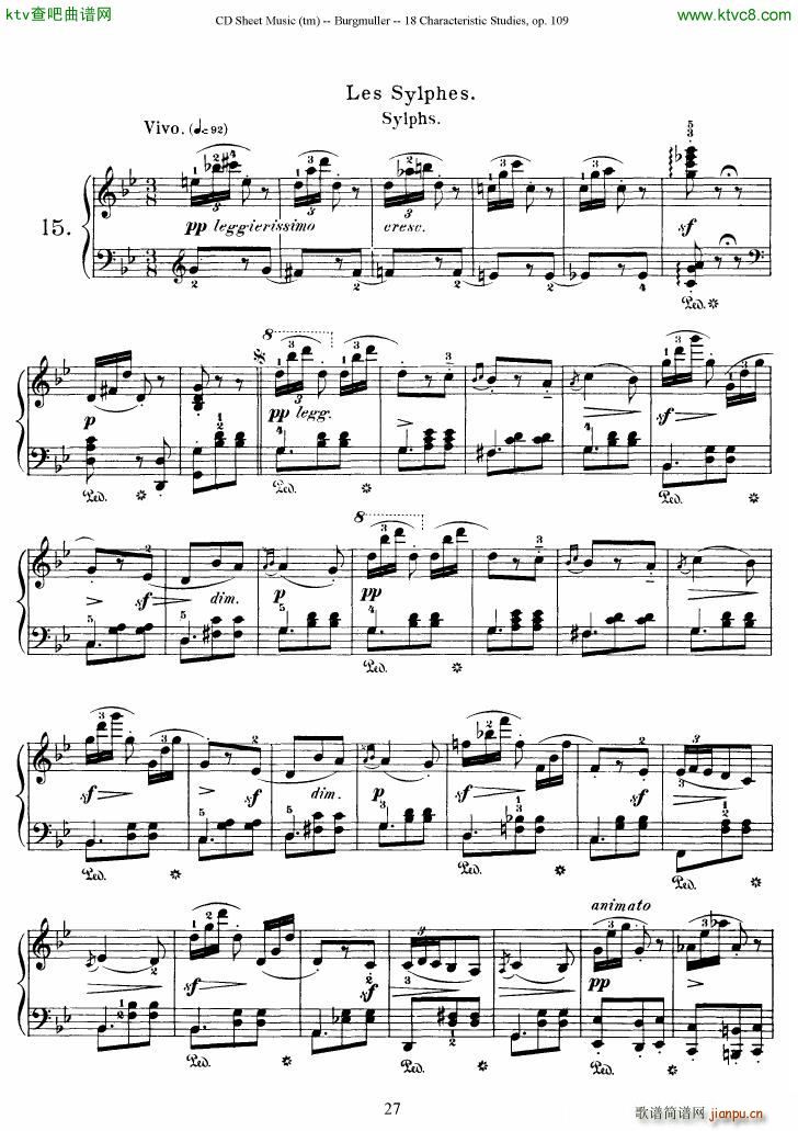 Burgmuller 18 characteristic studies op109(V)27