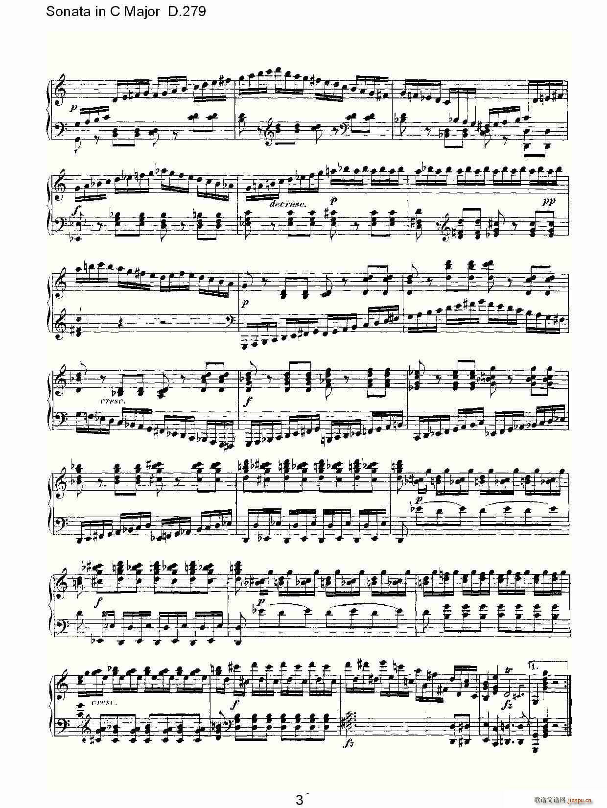 Sonata in C Major D.279(ʮּ)3