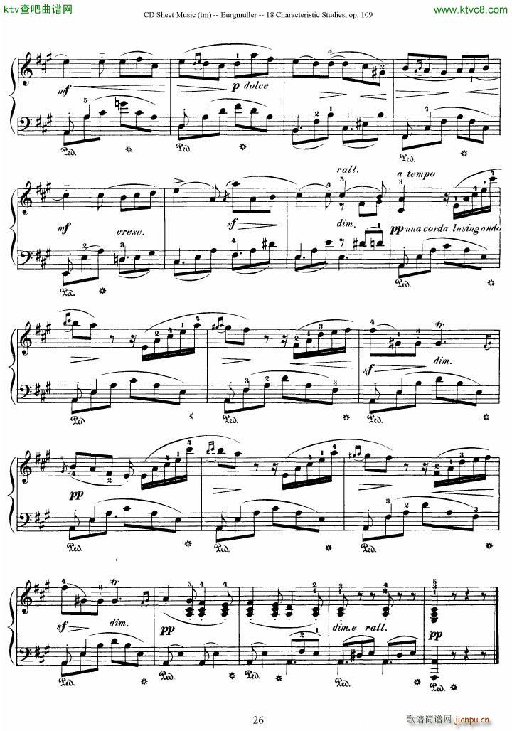 Burgmuller 18 characteristic studies op109(V)26