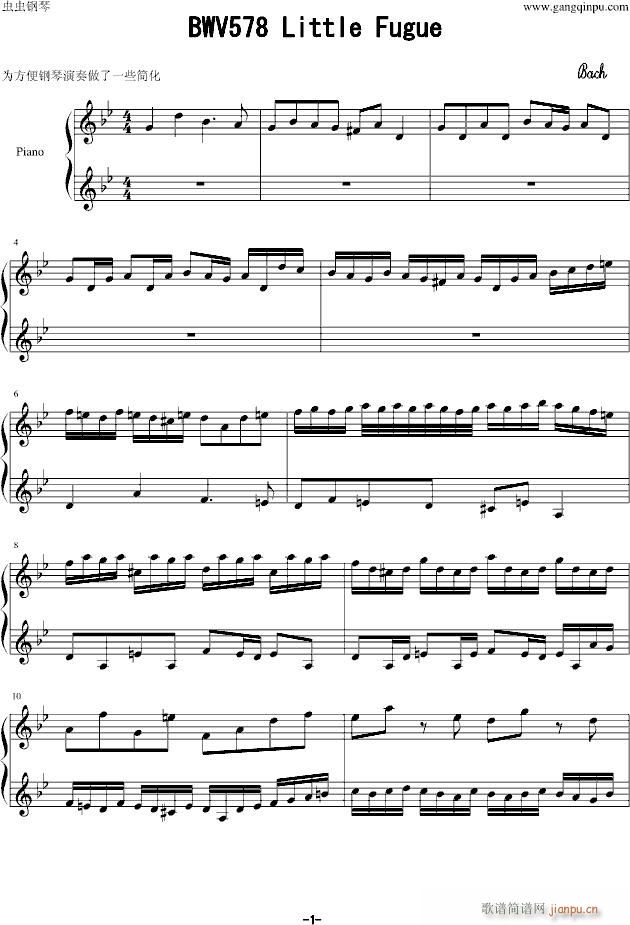 BWV578 Littlle Fugue(V)1