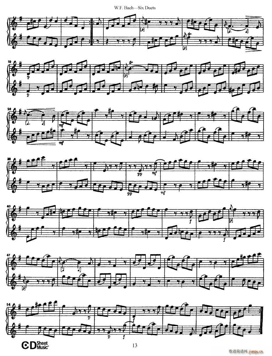 Six Duets 6׶ 2(V)6