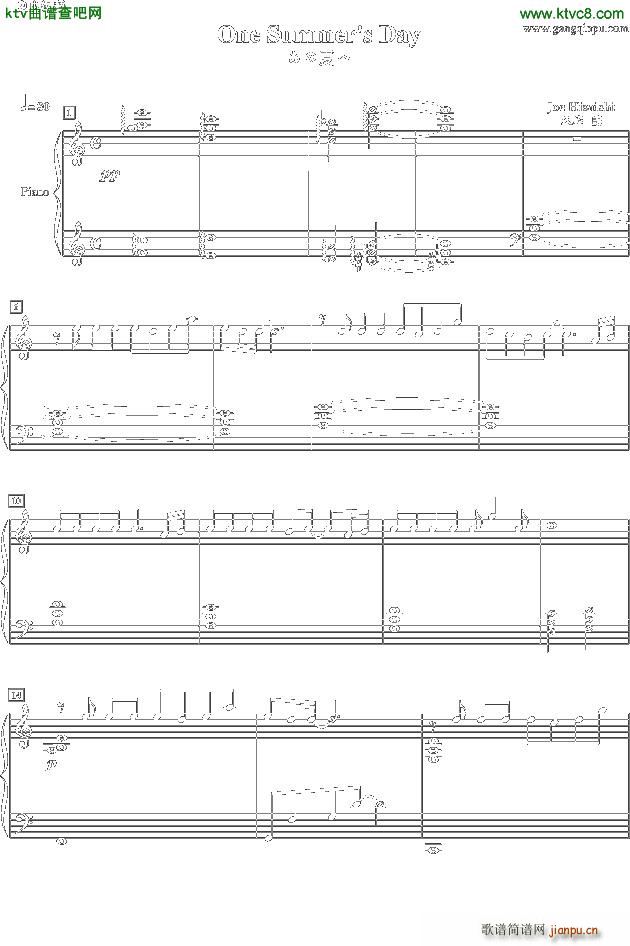 One Summer s Day Original Version in Concert C{(dio)(V)1