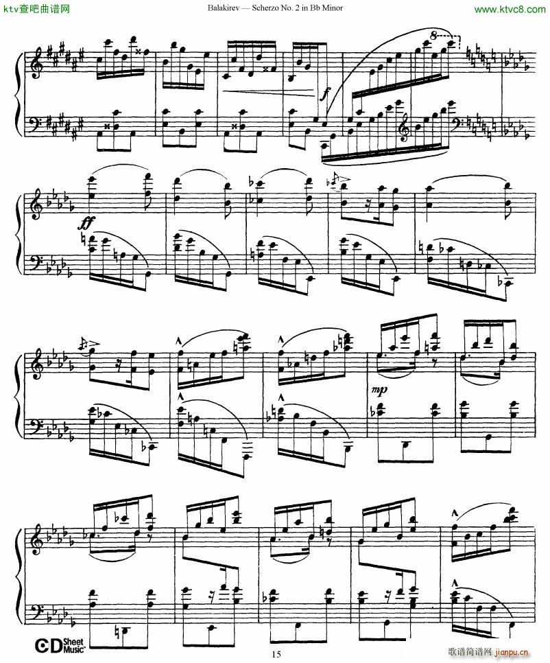 Balakirev Scherzo No 2 Bb Minor(V)15