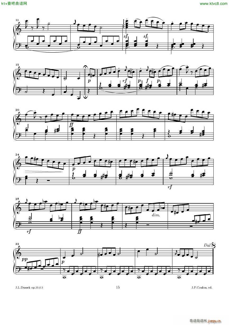 Dussek Sonate No13 op35 No3(V)15