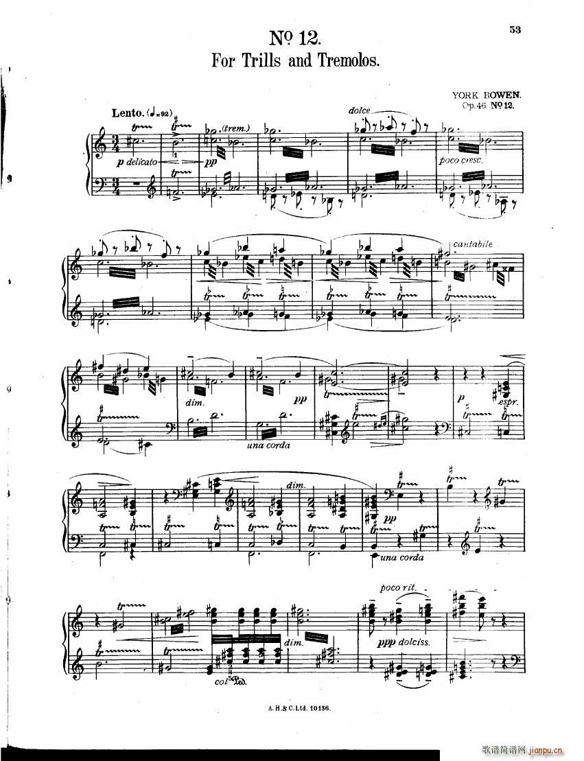Bowen Twelve Studies Op 46 (V)12