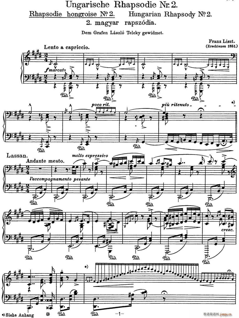 ˹  Hungarian Rhapsodies S 244 No 2(V)1