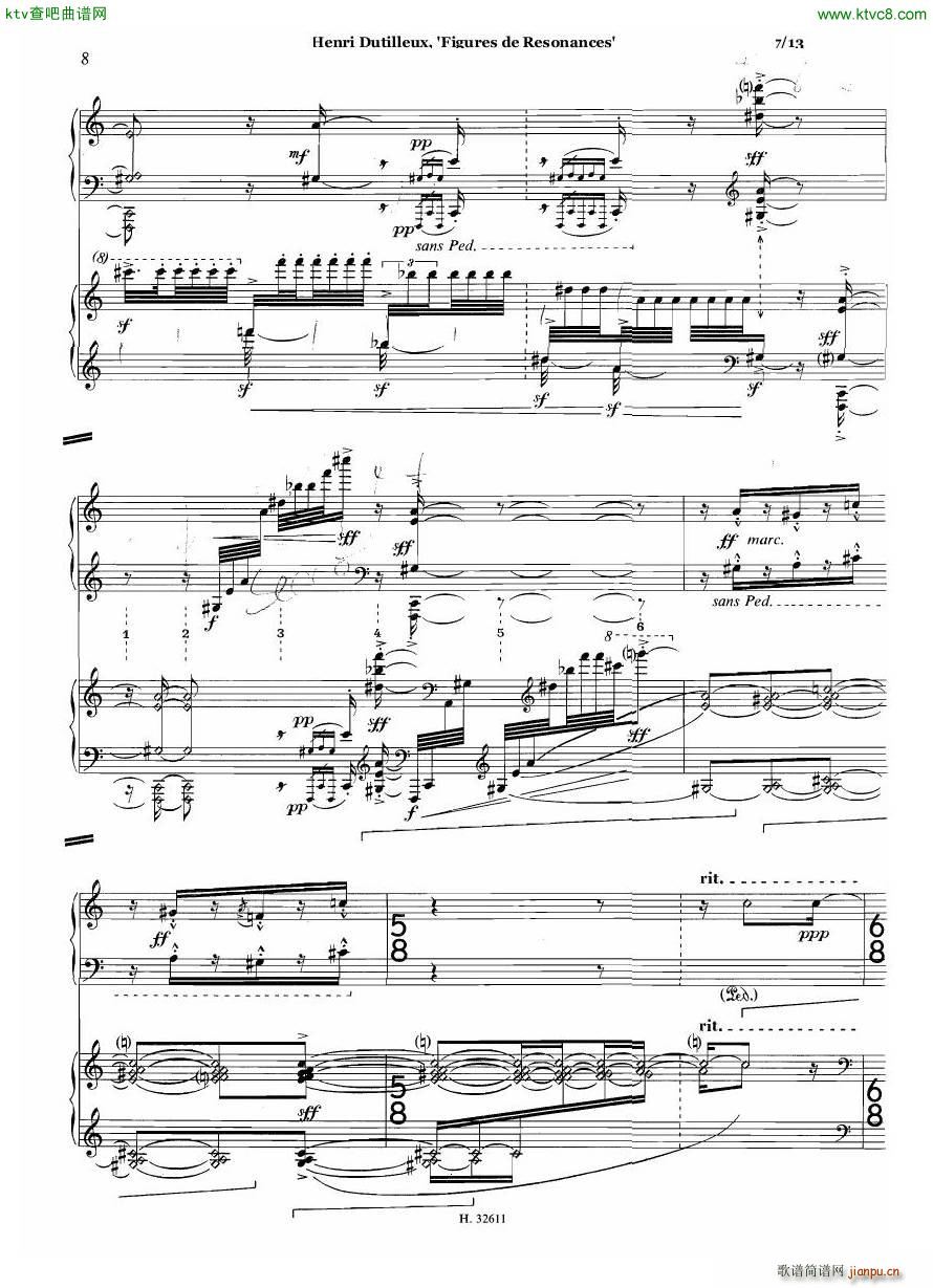 Dutilleux Figures de Rsonances for Two Pianos(V)7