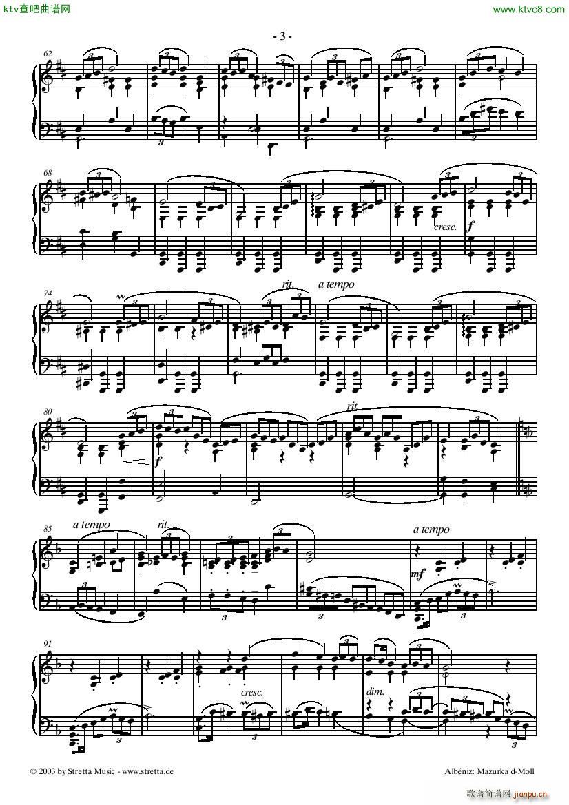 Albeniz Mazurka d Moll(V)3