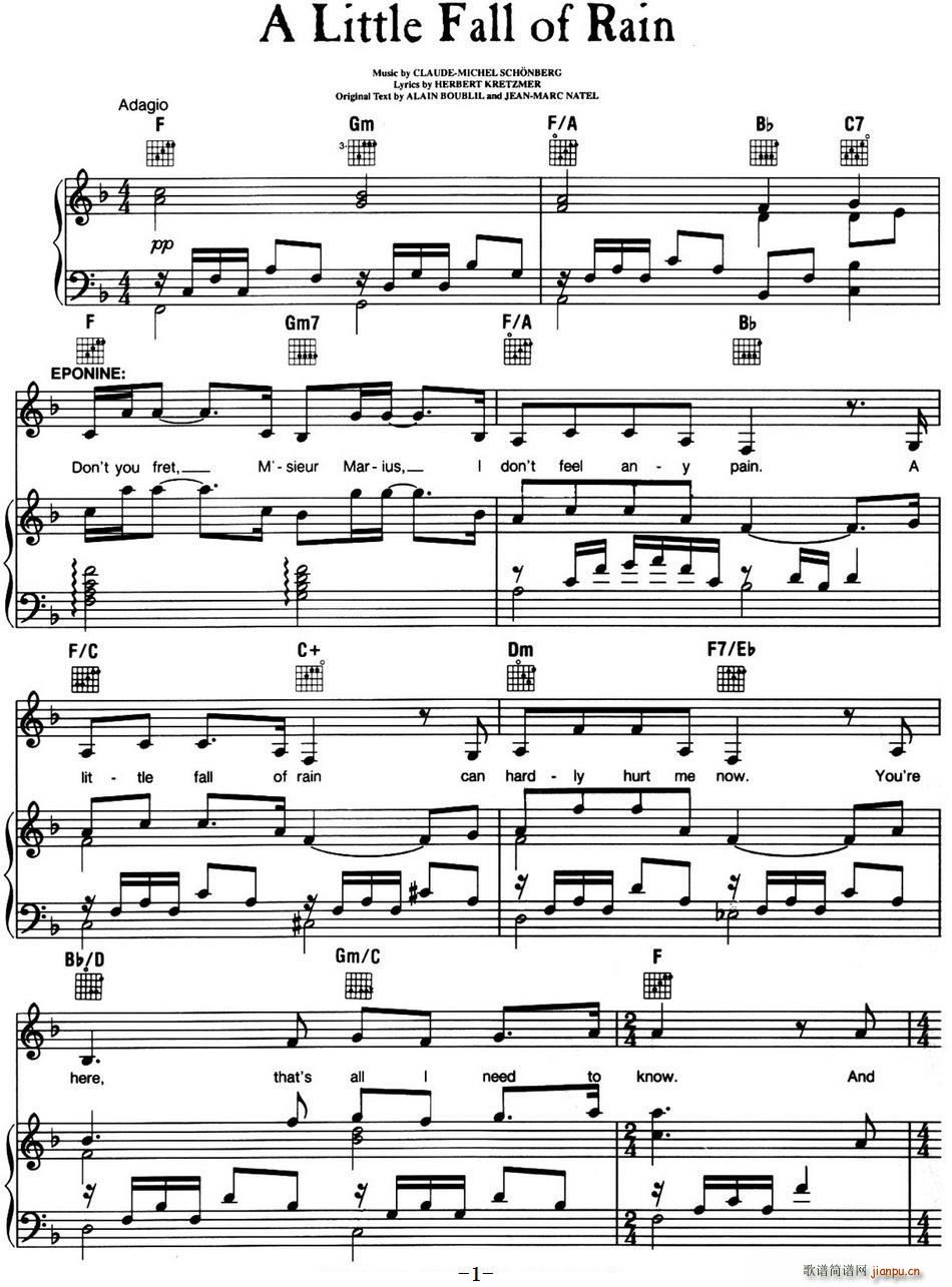 A Little Fall of Rain  K Les Miserables x(ʮּ)1