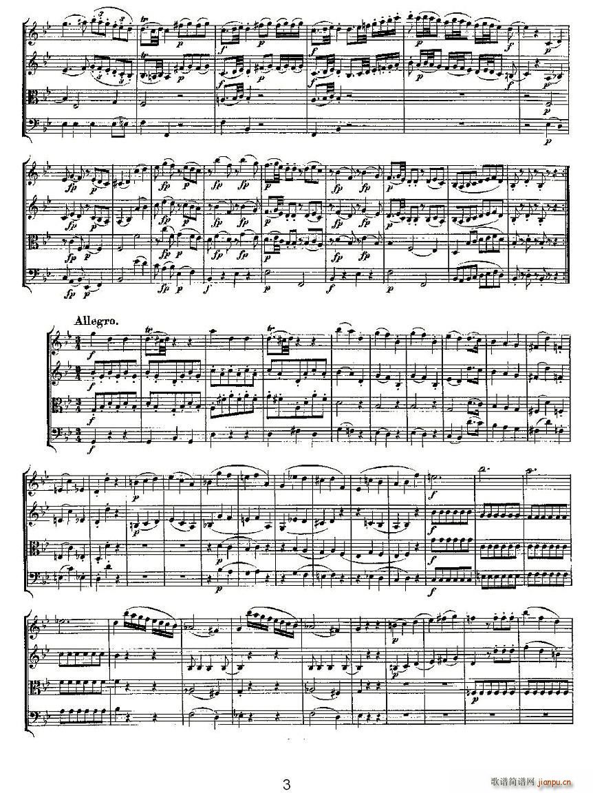 Quartet No 6 in Bb Major K 159 B{(dio)Ҙ(V)3