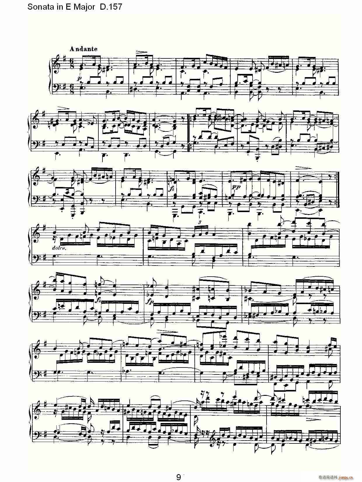 Sonata in E Major D.157(ʮּ)5