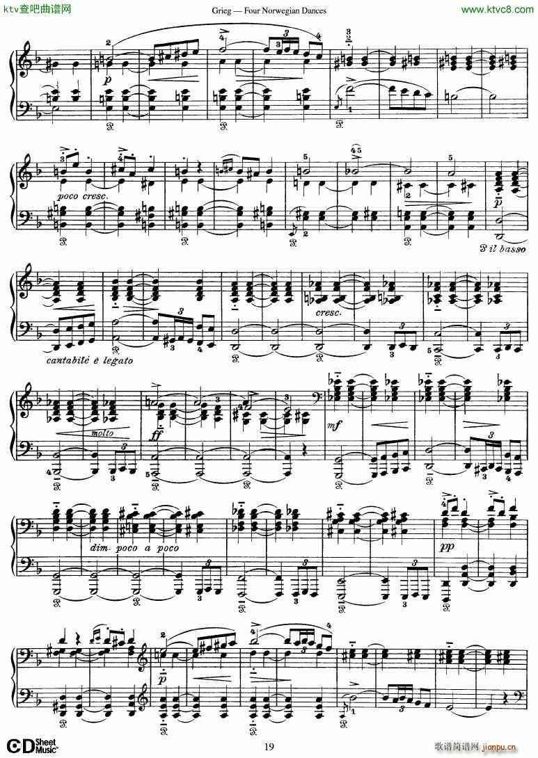 Grieg Four Norwegian Dances(V)19