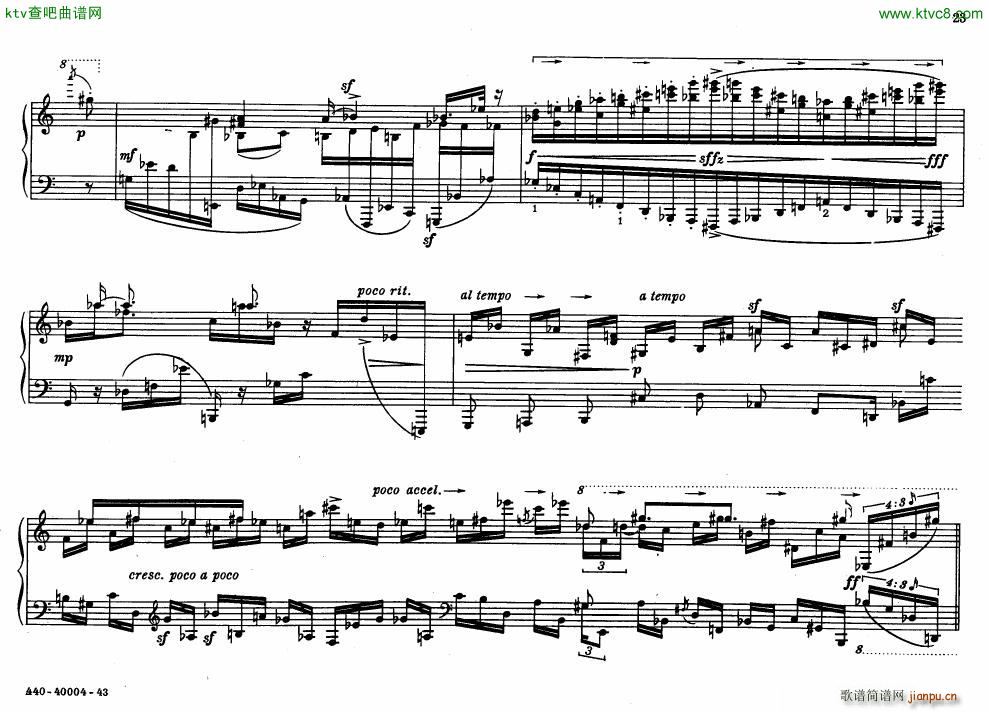 Bolcom 12 etudes for piano(V)23