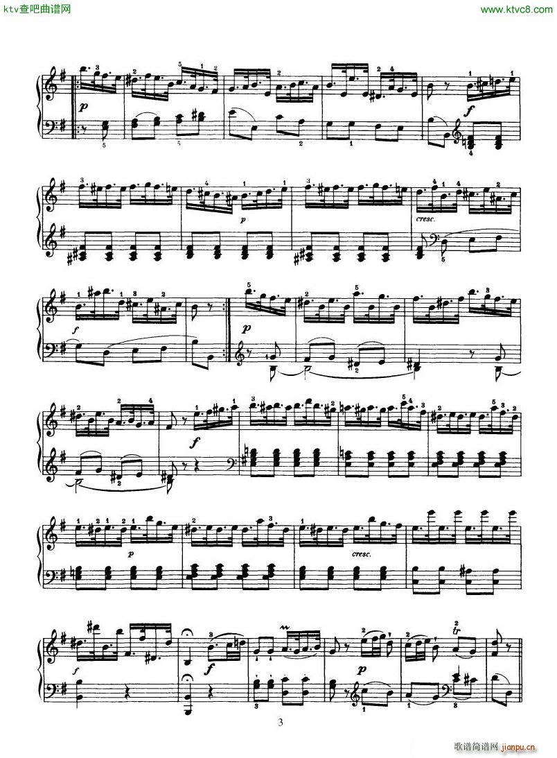 Haydn Piano Sonata No 39 In G(V)3