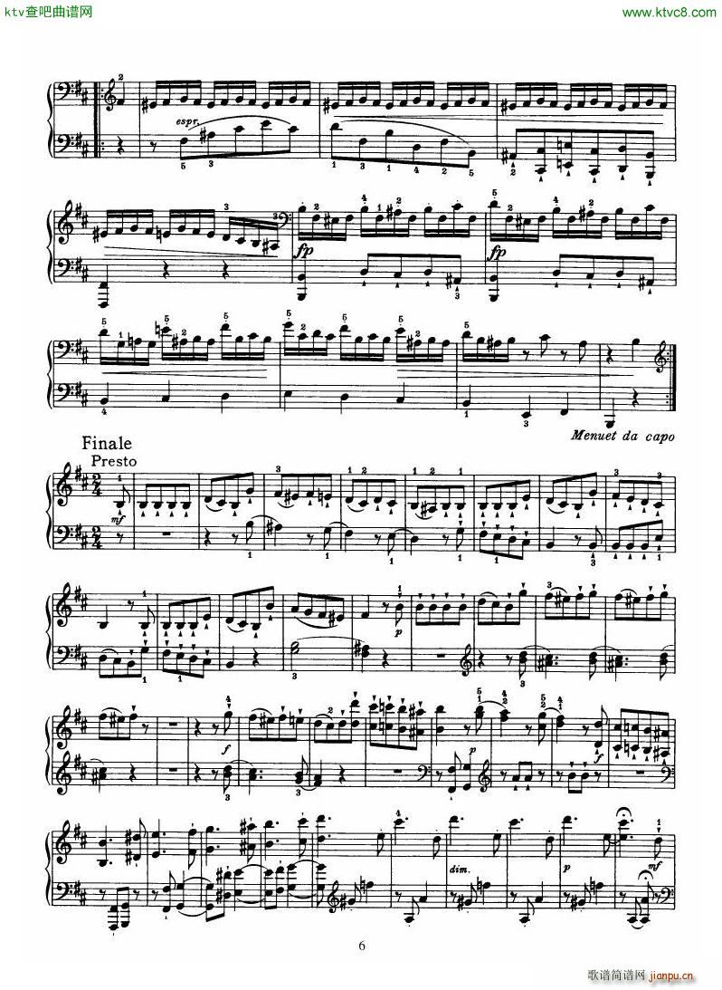 Haydn Piano Sonata No 32 In B(V)6