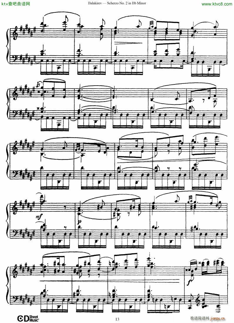 Balakirev Scherzo No 2 Bb Minor(V)13