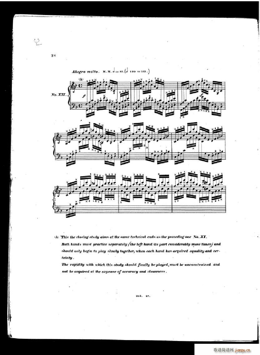 Czerny Etudes de la velocite book II(V)26