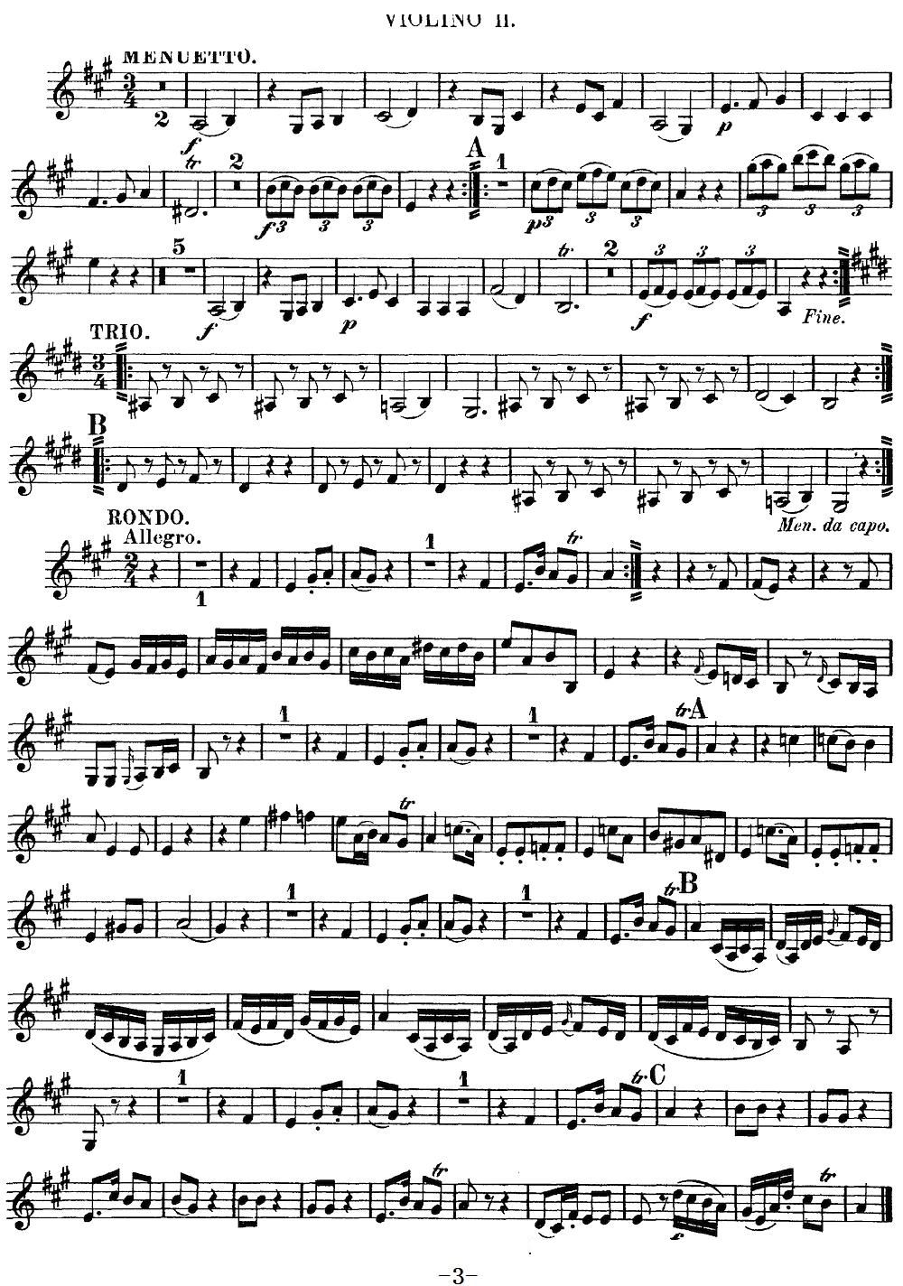 Mozart Quartet No 9 in A Major K 169 Violin 2(ʮּ)3