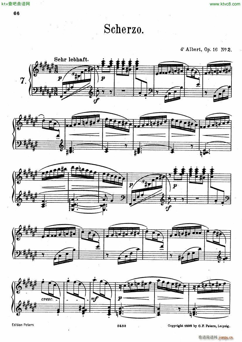 D Albert op 16 no 2 Scherzo(V)1