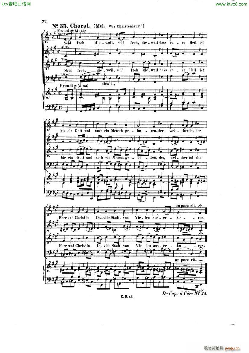 Bach JS BWV 248 Christmas Oratorio No 30 35(V)9