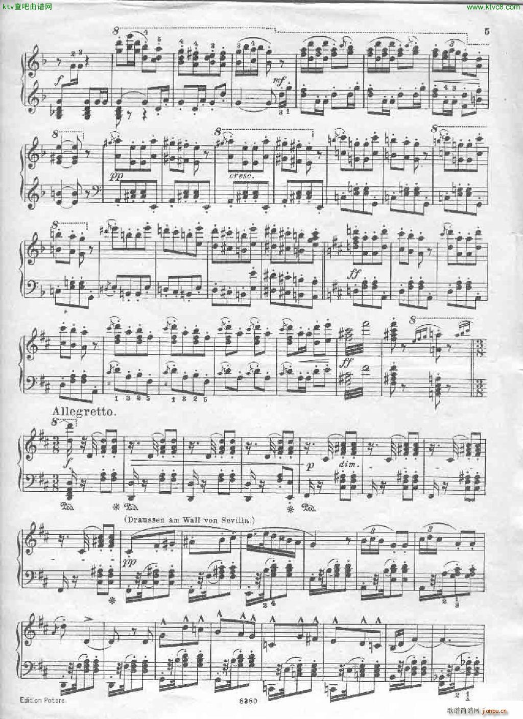 Bizet Carmen themes ed peters(V)5