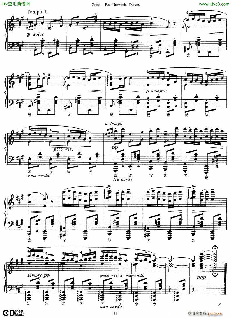 Grieg Four Norwegian Dances(V)11