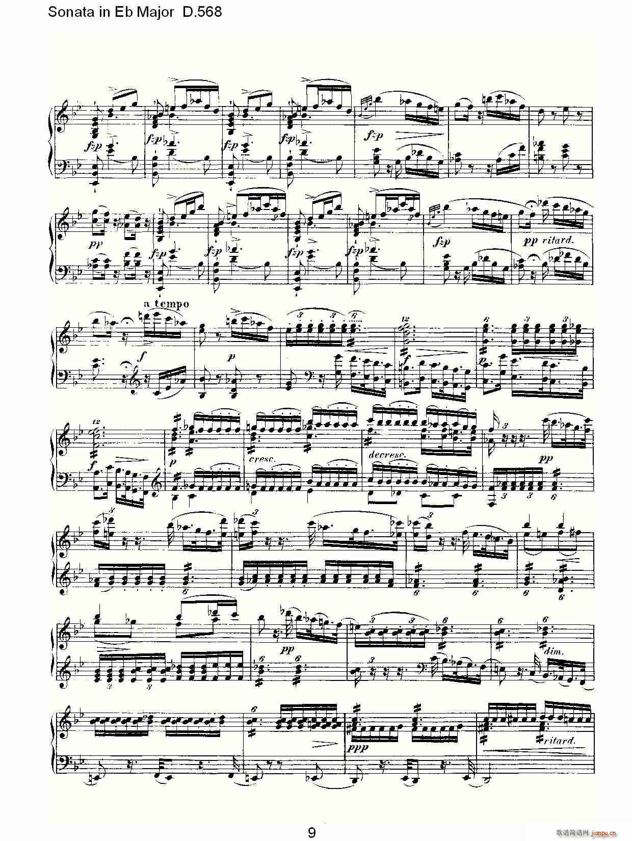 Sonata in Eb Major D.568(ʮּ)9