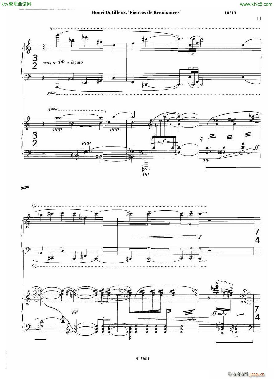 Dutilleux Figures de Rsonances for Two Pianos(V)10