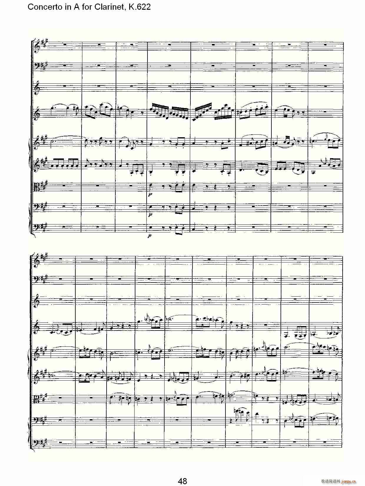 Concerto in A for Clarinet, K.622(λɹV)19