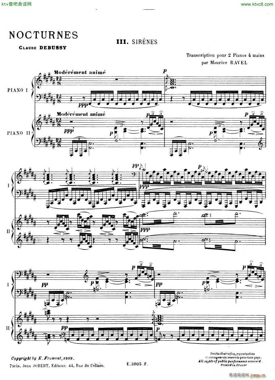 Debussy Ravel 3 Nocturnes 2pno(V)32
