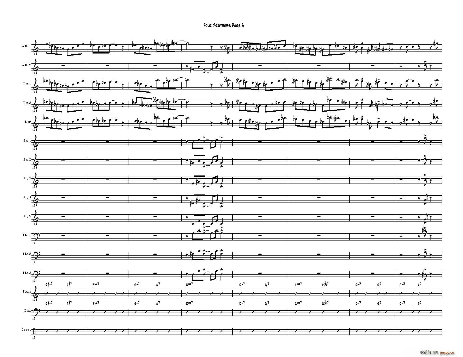 Four Brothers Big Band score(V)1