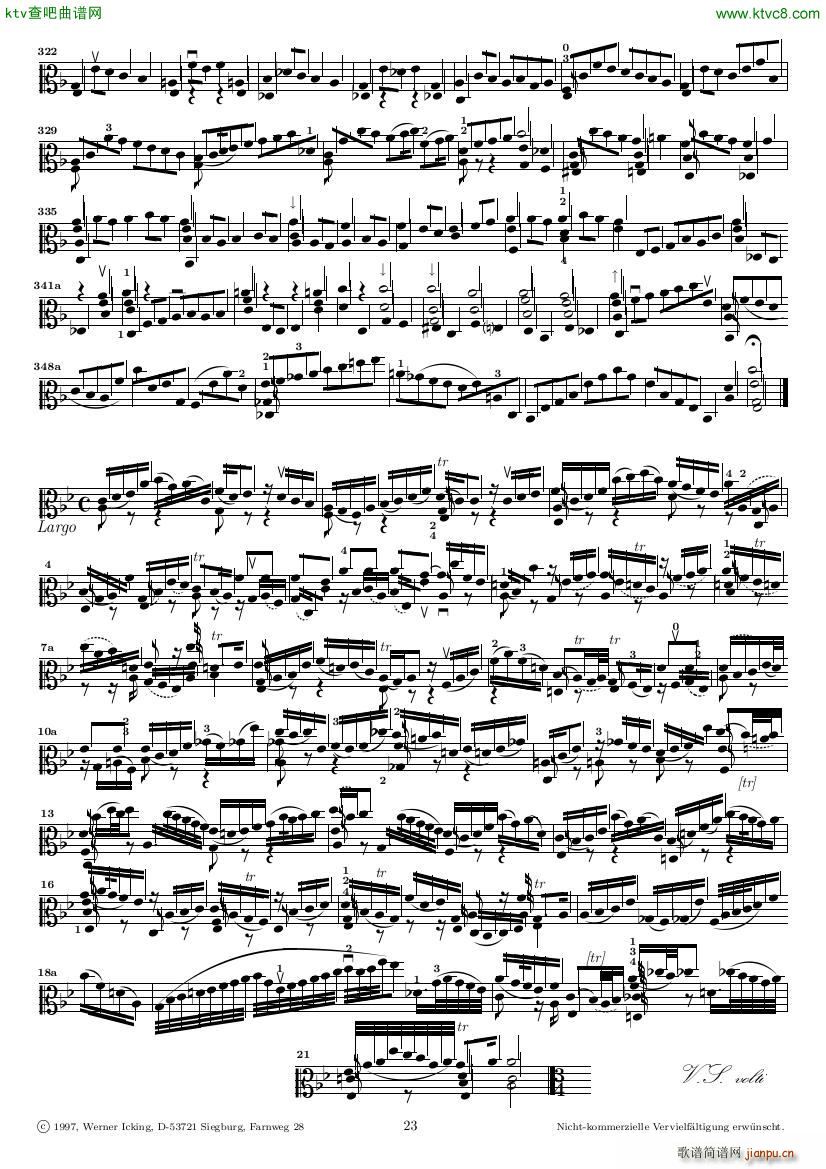 Bach JS BWV 1005 Sonata for Solo Violin in C(V)23