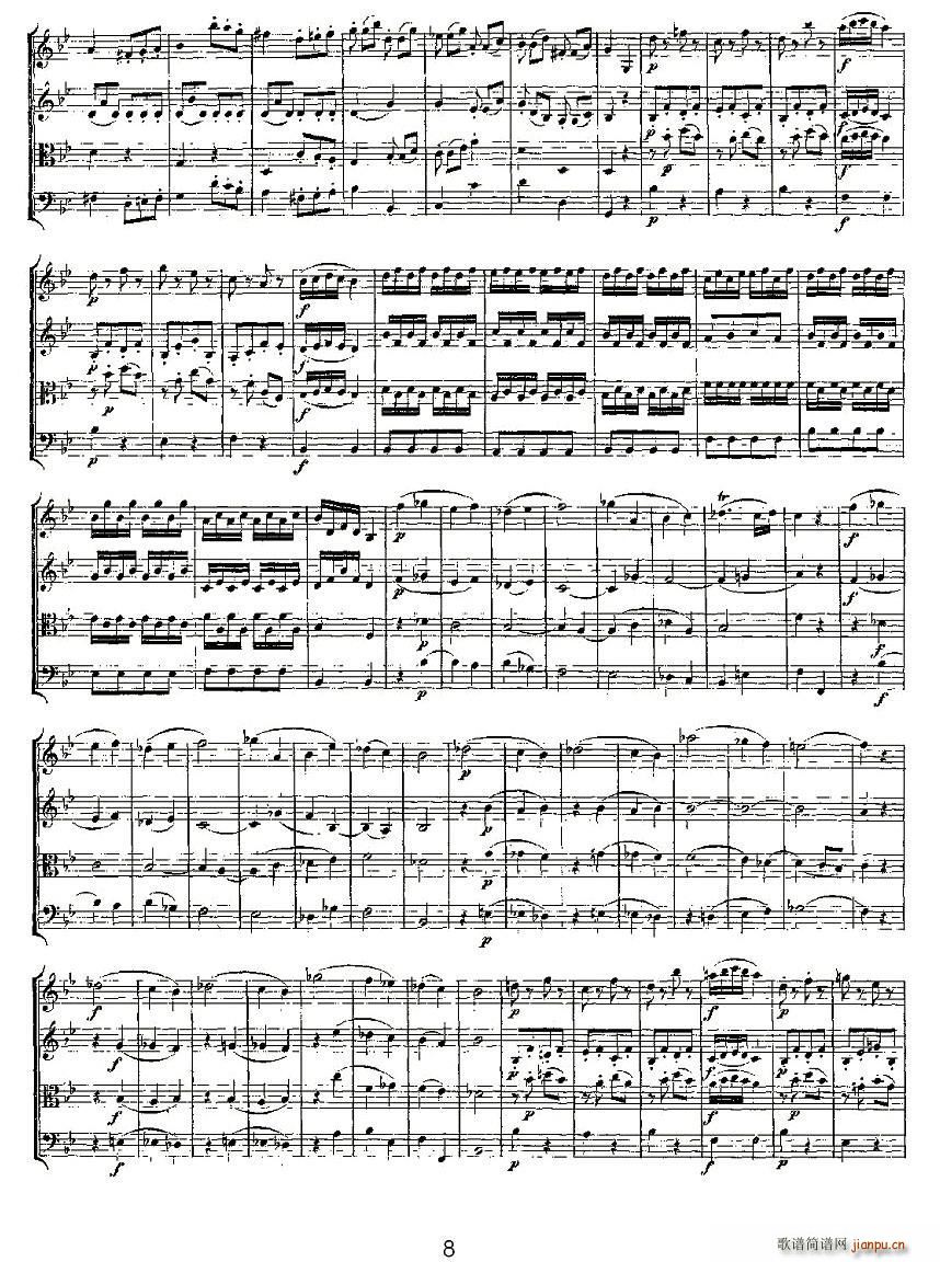 Quartet No 6 in Bb Major K 159 B{(dio)Ҙ(V)8
