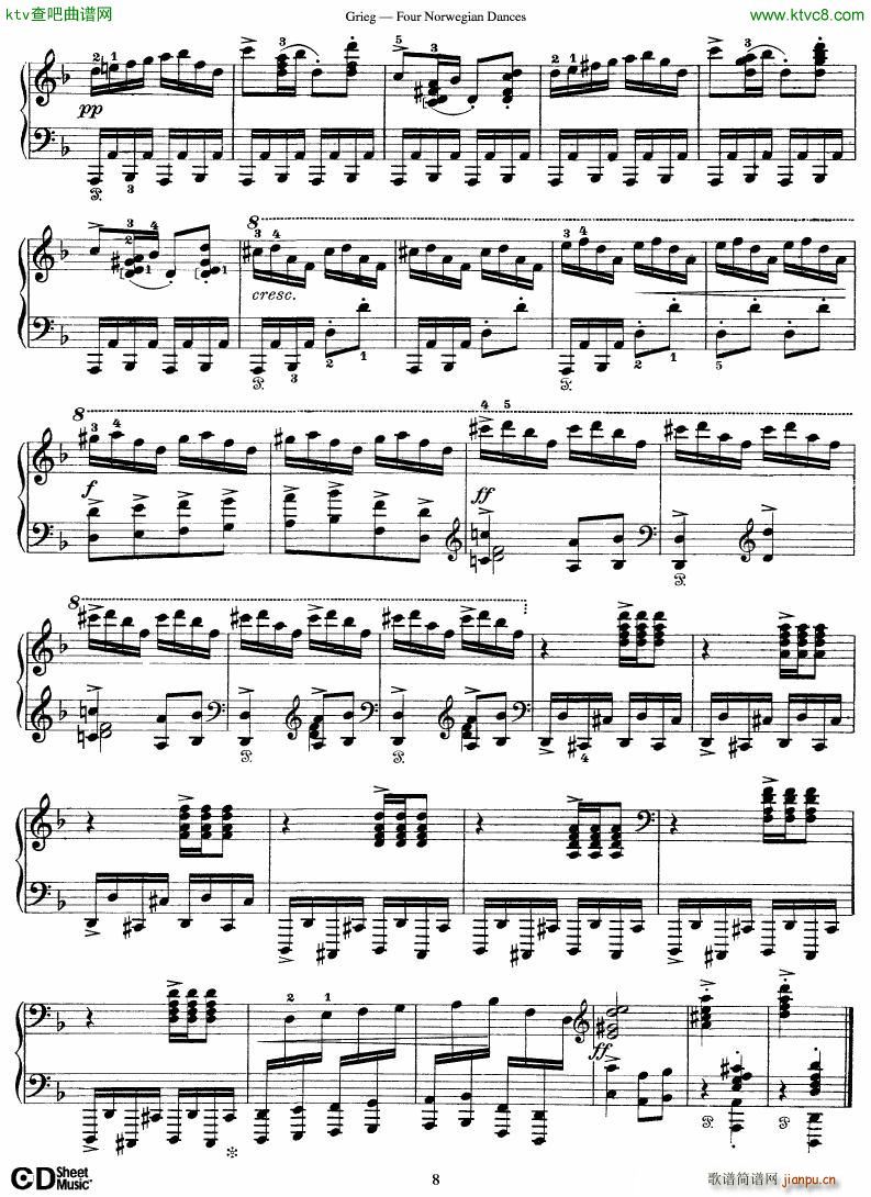 Grieg Four Norwegian Dances(V)8