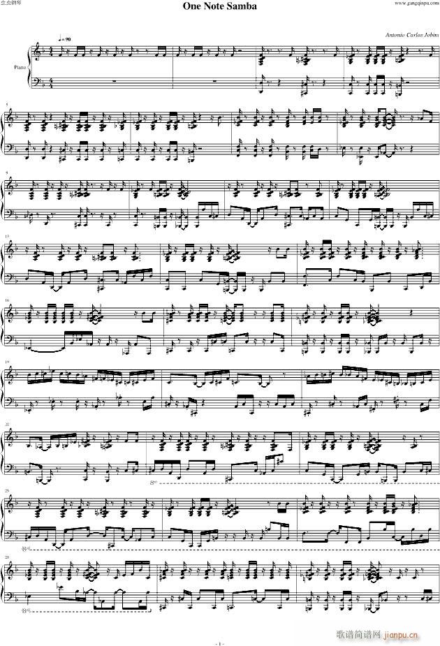 One Note Samba ٰ piano version(V)1