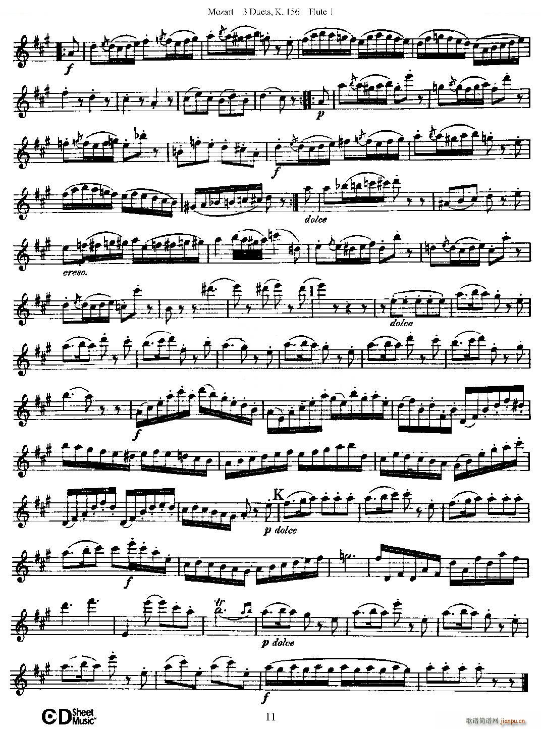 3 Duets K 156 ֮һL  K156̖(ho) ~(ѺV)11
